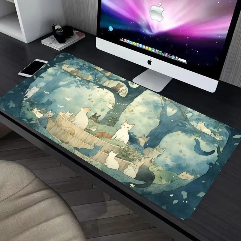 

Cute cartoon style anime Mouse Pad large keyboard mouse desk pad non-slip rubber gaming mouse pad laptop mouse carpet