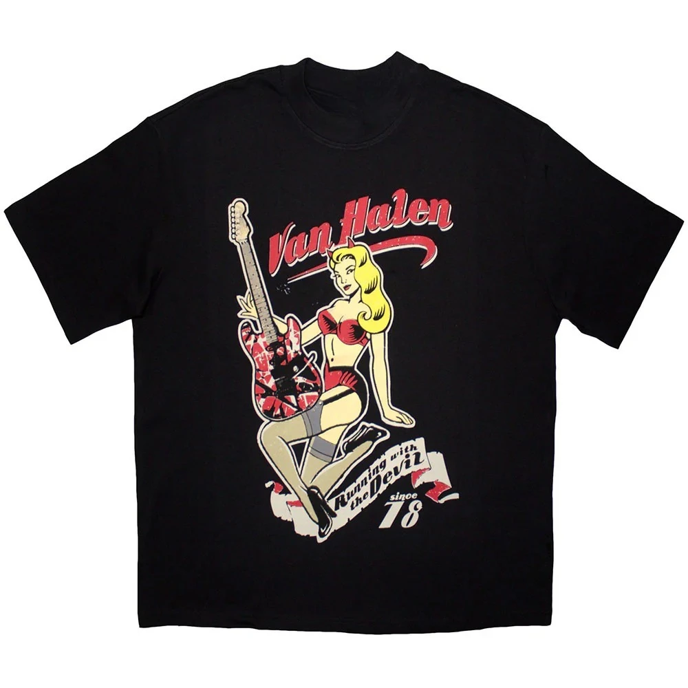 

Van Halen Band Clothing, Peripheral Pattern Printing Summer Luxury Brand Pure Cotton Men's and Women's T-shirts Short Sleeves