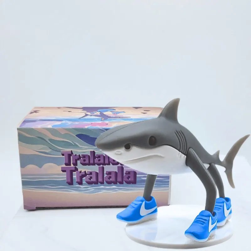 Figuras de Anime de dibujos animados divertidos Tralalero Tralala, juguete, decoración de escritorio, figura de acción, modelo de tiburón, colección de estatuas, juguetes, regalos