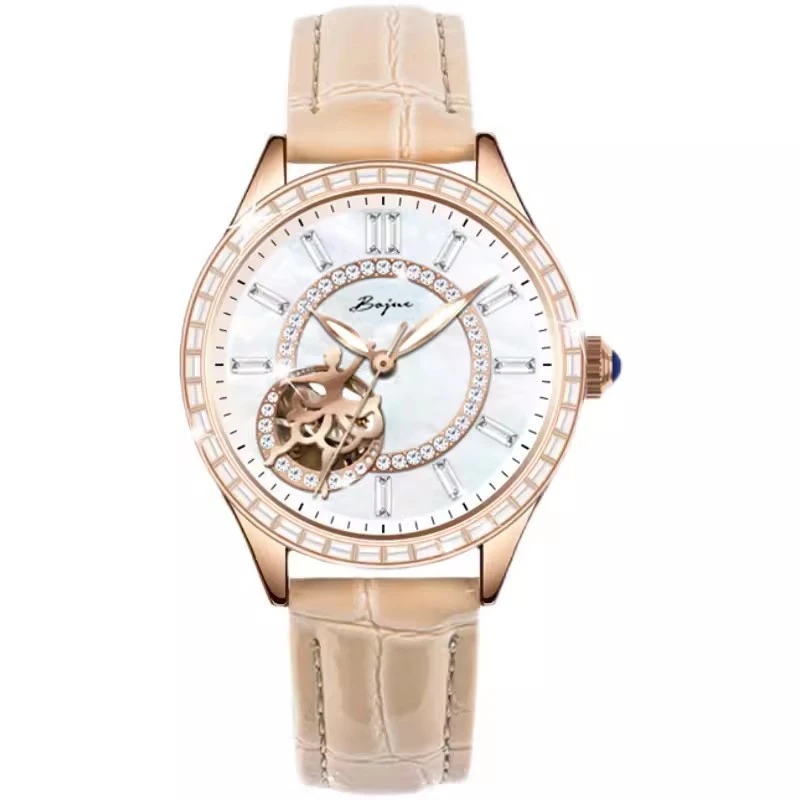 

Lady Automatic Tourbillon Mechanical Watch Bling Diamond Fritillaria Moonlight Goddess Watch for woman Waterproof Watch