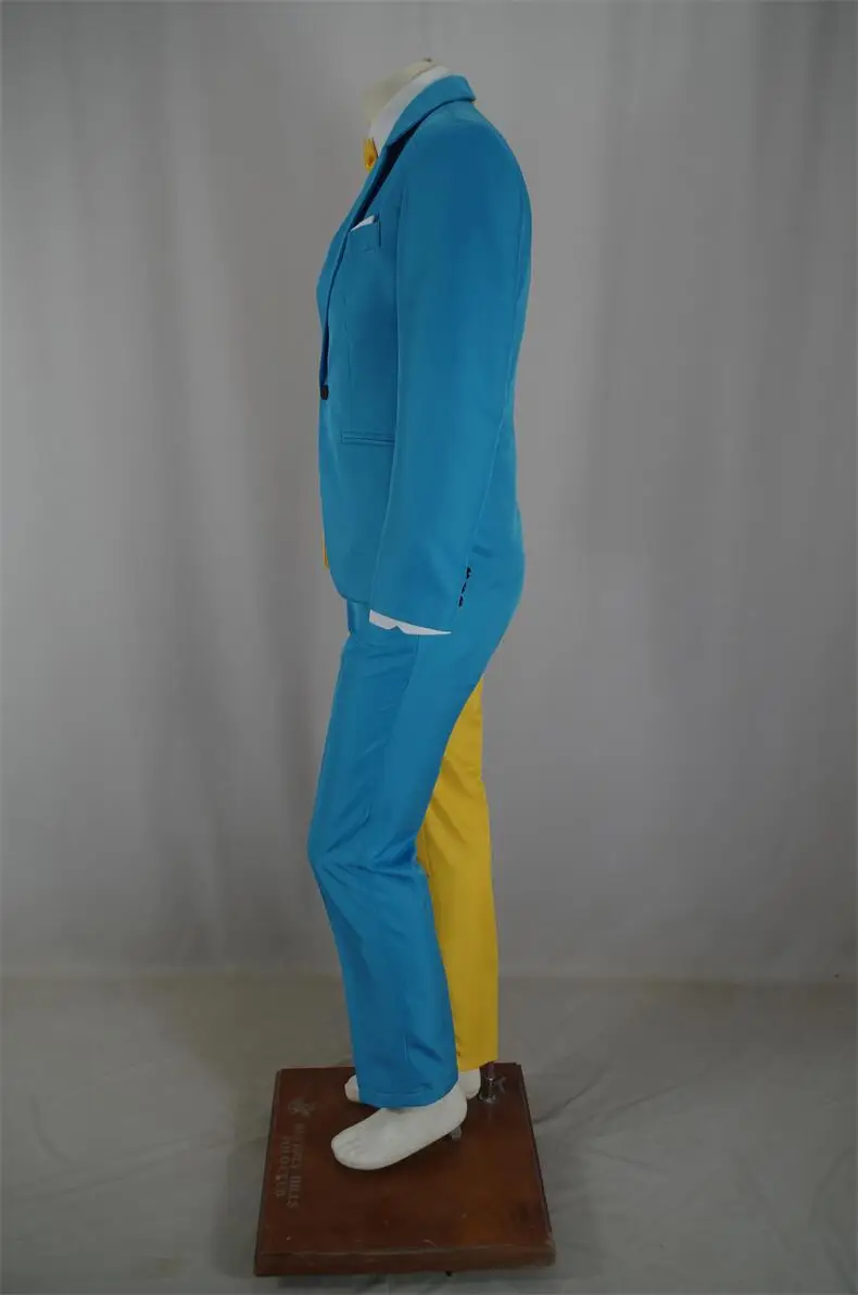 أزياء الرجال حفل زفاف البدلة الساحر مهرج كرنفال مهرجان المرحلة الأحمر الأسود الحلل السراويل 2 قطعة مجموعة المغني المرحلة زي