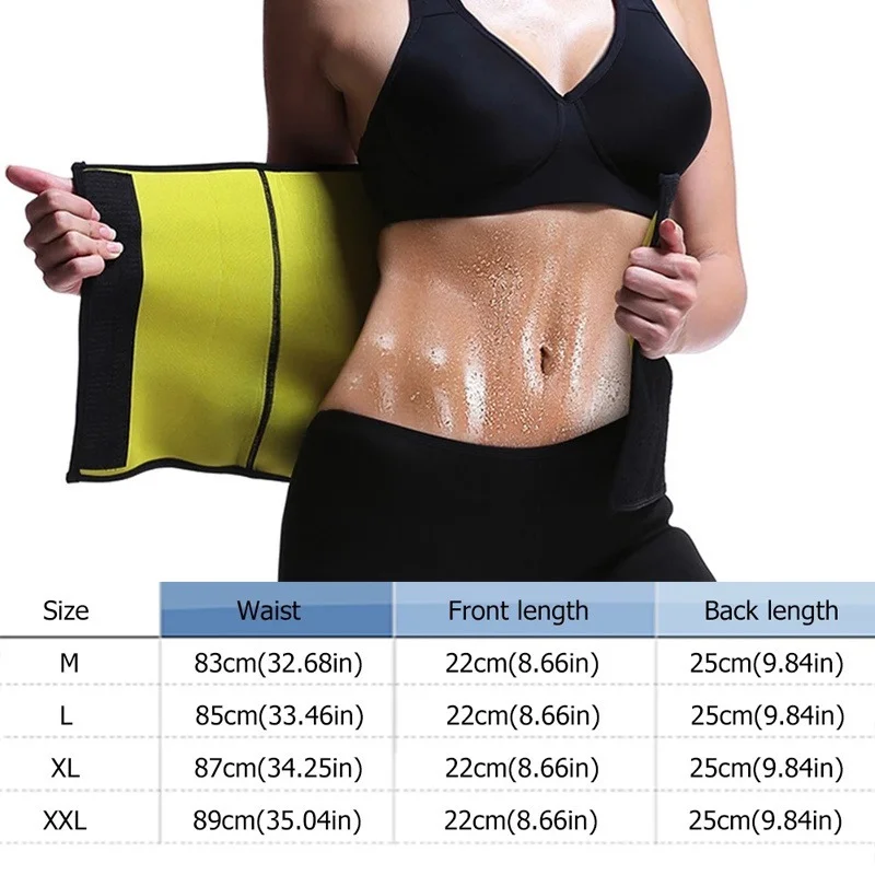 Sauna Waist Trainer Slimming Belt Men Gym Fitness Cincher Belly Control Corset Sweat Fat Burning Women Body Shaper Weight Loss