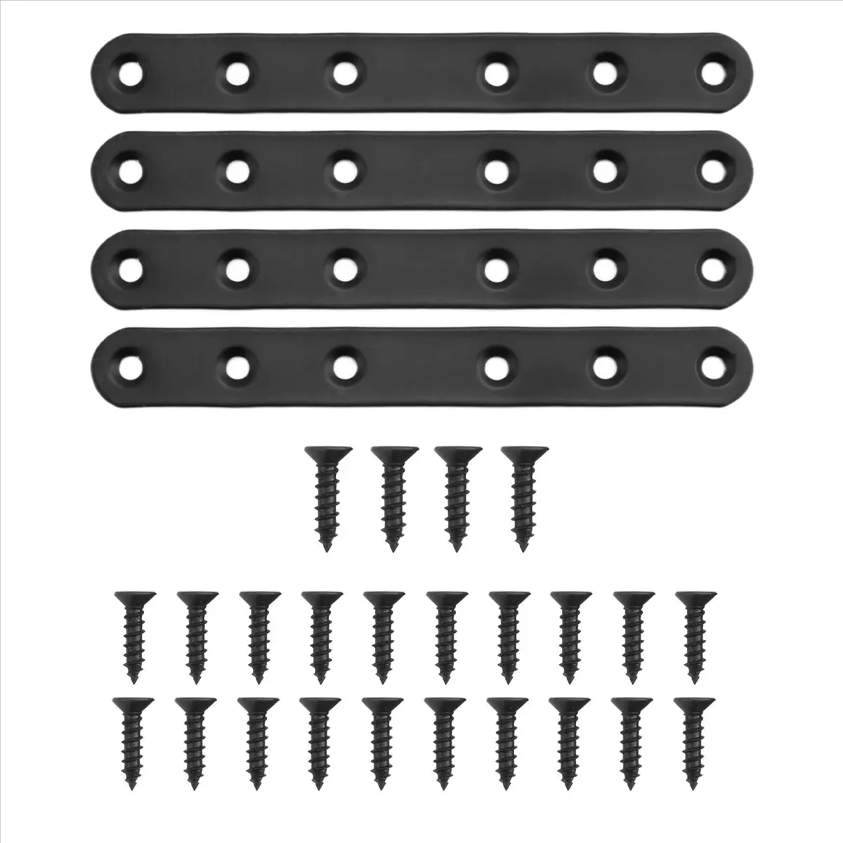 A74U 4 PCS Flat Straight Bracket Stainless Steel Mending Plate for Wood Metal Repair Joining Bracket for Furniture Wooden