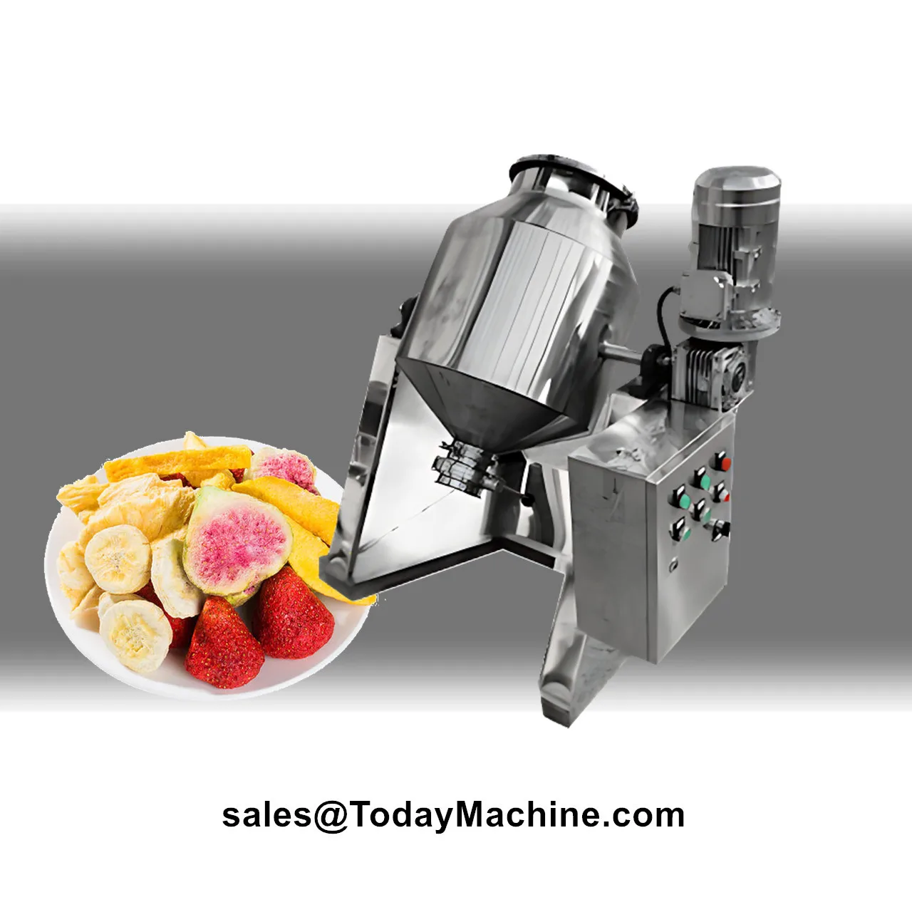 Stainless Steel Flour Seasoning Powder Blender Additives Spice Double Cone Mixer Mixing Machine