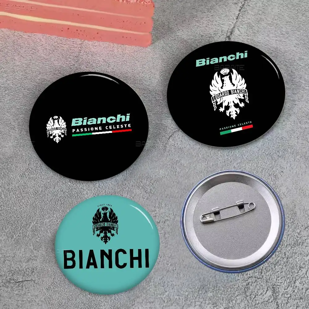 B-Bianchi Premium-Cycling 58mm Handmade Brooch Cartoon Cosplay Badge on Backpack Jewelry Accessories Gifts