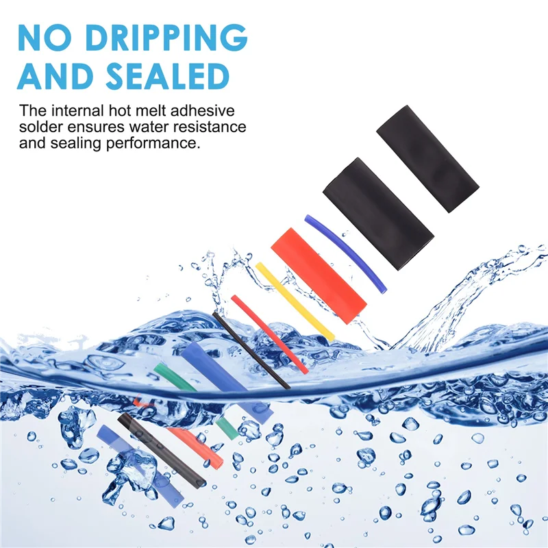 

BHBD-560Pcs Термоусадочная трубка Изоляционная термоусадочная трубка Автомобильный электрический кабель в ассортименте