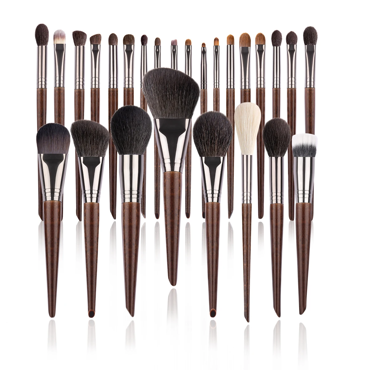 OVW Makeup Brush Set 26pcs Natural Goat Hair Foundation Powder Contour Brush Synthetic Blending Eyeshadow Liner Highlight