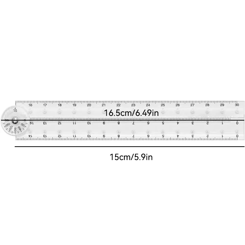 1-3pcs Transparent Rulers Folding Straight Plastic Ruler For Students To Work Learn-Simple Scale Drawing Tools School Supplies view 6