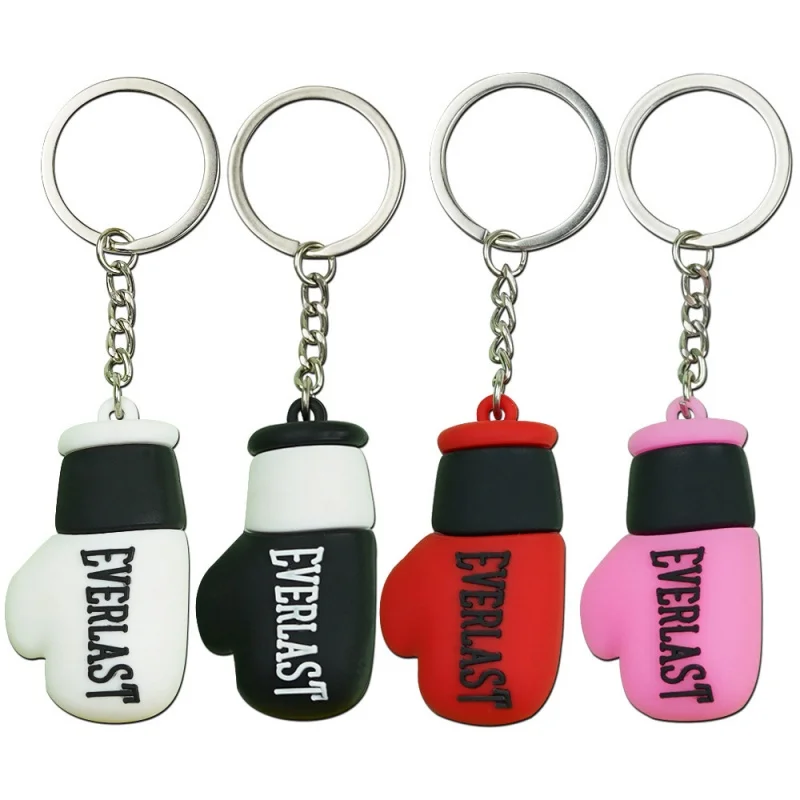 5Pcs Boxing Gloves Keychain Set PVC Soft Glue Boxing Sports Lovers Gift Cute Keychain Backpack Pendant Souvenir Gift
