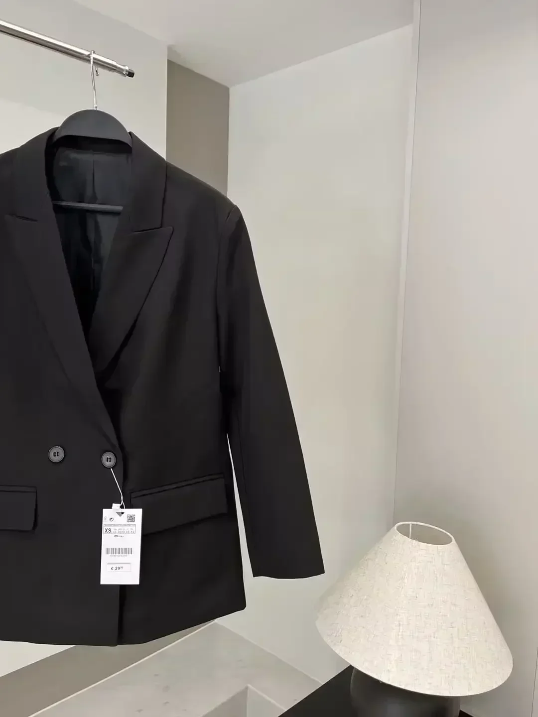 Blazer croisé décontracté pour femme, manteau vintage à manches longues, décoration de poche rabattable, mode féminine, nouveau, 2023