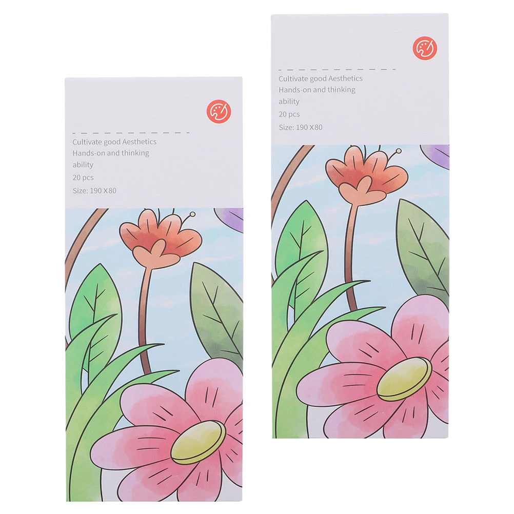 

2 Books Watercolor Coloring Paint Drawing for Major Paper Painting and