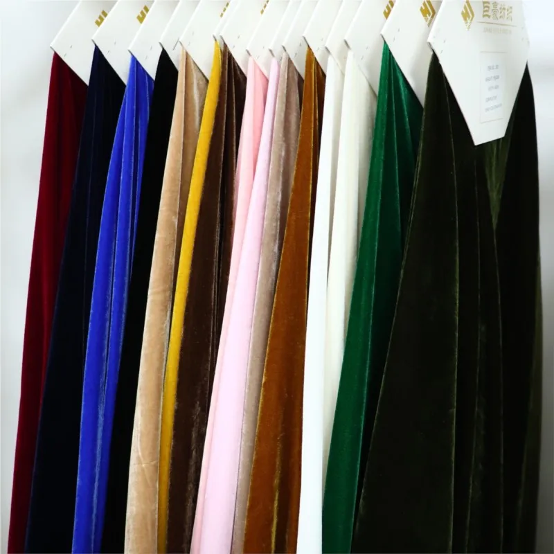 

Imitation Qiao velvet woven brocade dyed fabric gradient double-sided