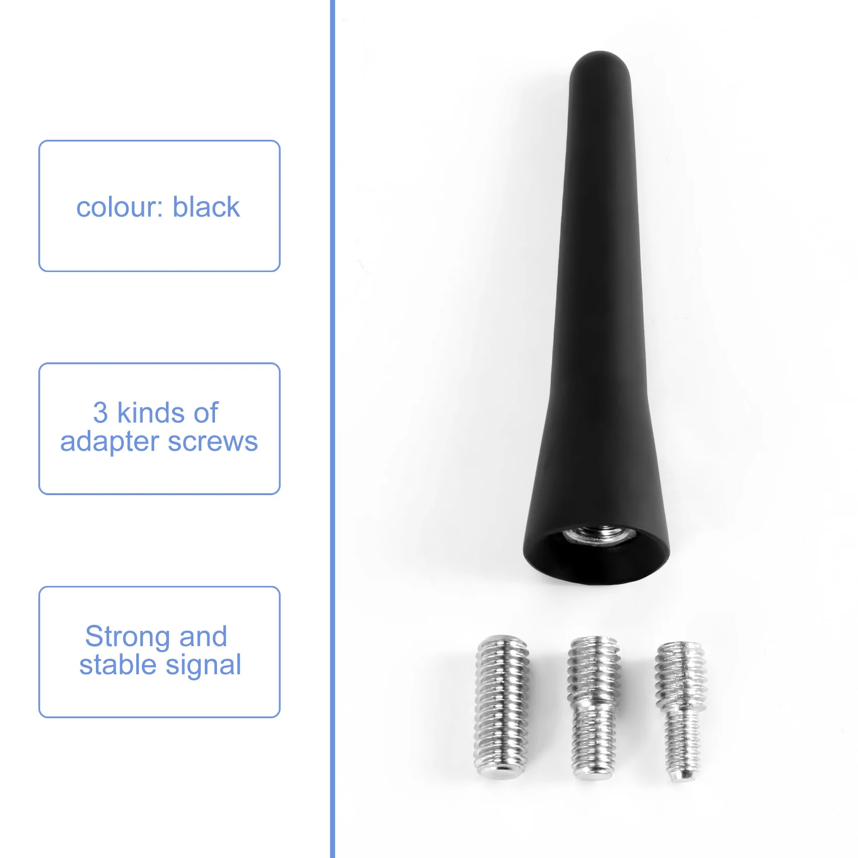 AT77 Car Antenna FM DAB Roof Antenna Car 6.5cm Mini Car Radio Antenna Short with Strong FM / AM / DAB Reception Function