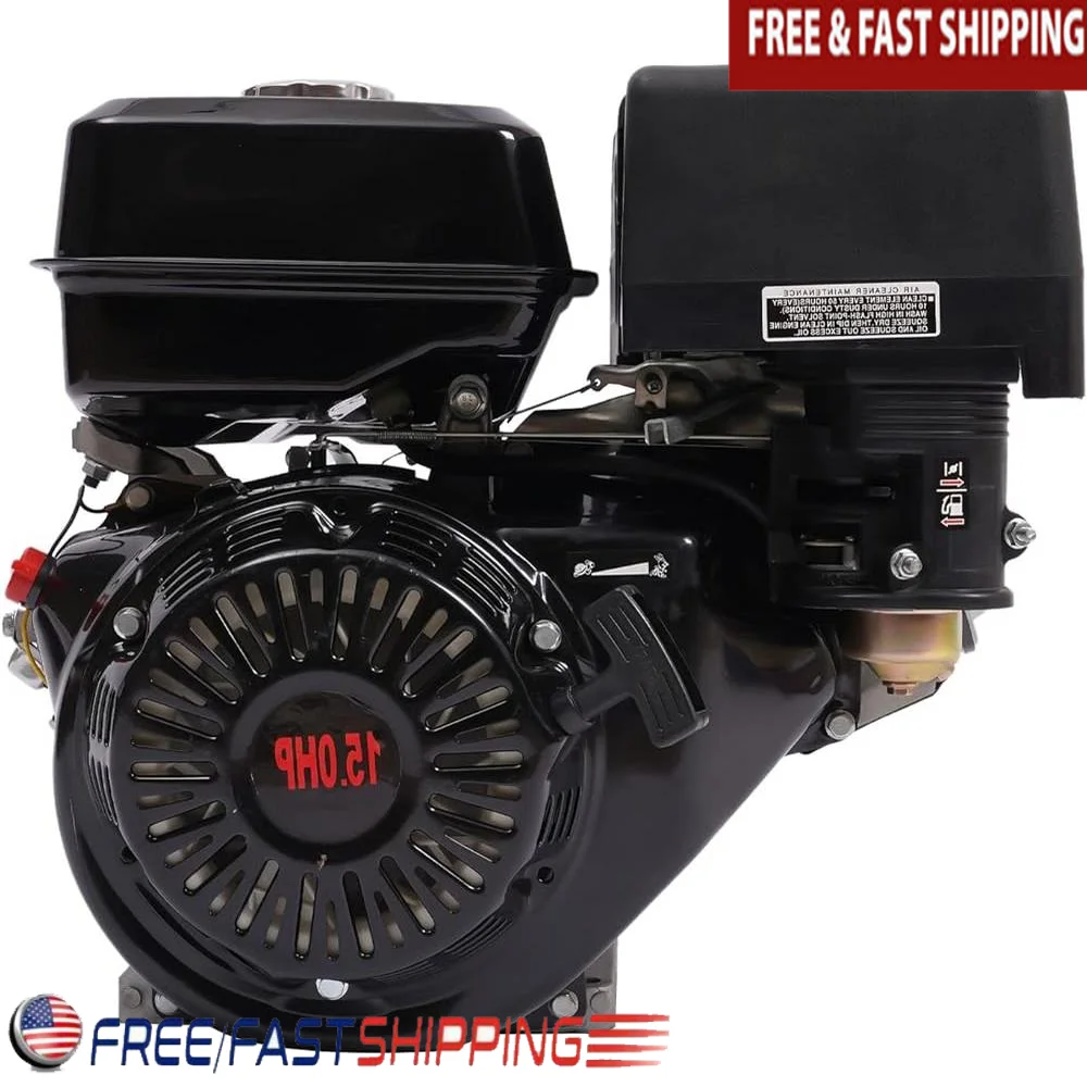 

15HP 420CC Gasoline Engine 4-Stroke Single Cylinder Recoil Start 3600RPM Air Cooling Motor Outdoor Use