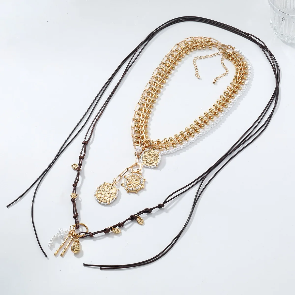 Ocean Style Choker Necklace Starfish Shell Pearl Pink Crystal Charms Women Vintage Beach Vacation Statement Fashion