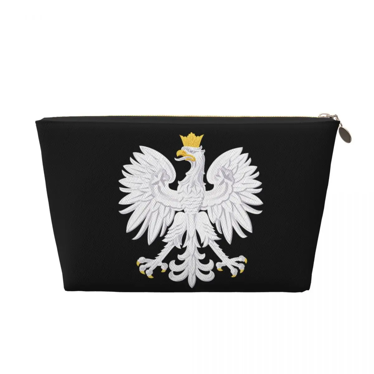 Custom Polska Polish Eagle Toiletry Bag Women Poland Coat of Arms Cosmetic Makeup Organizer Lady Beauty Storage Dopp Kit Box