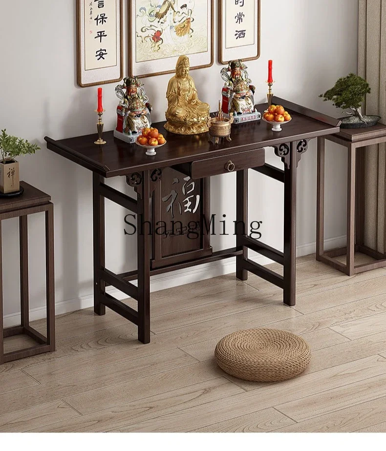 SM Chinese-style offering table, God of Wealth incense table, Guanyin Buddha statue offering table