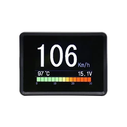 Universal New A203 Car Head Up Display Speedometer OBD Vehicle Speed Fuel Consumption Water Temperature Voltage Overspeed Alarm