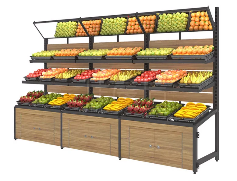 Supermarket fruit and vegetable shelves, fruit shops, vegetable shops, vegetable shelves, island shelves