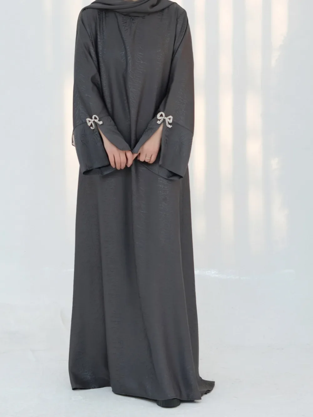 Eid Moslim Abaya voor Vrouwen Boog Jurken Jalabiya Vestidos Split Mouw Ramadan Marokko Dubai Lange Gewaad Party Islam Kaftan 2026