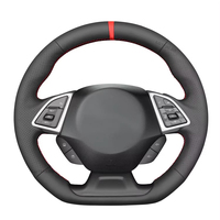 Black Faux Leather Car Steering Wheel Cover for Chevrolet (Chevy) Camaro 2016-2024