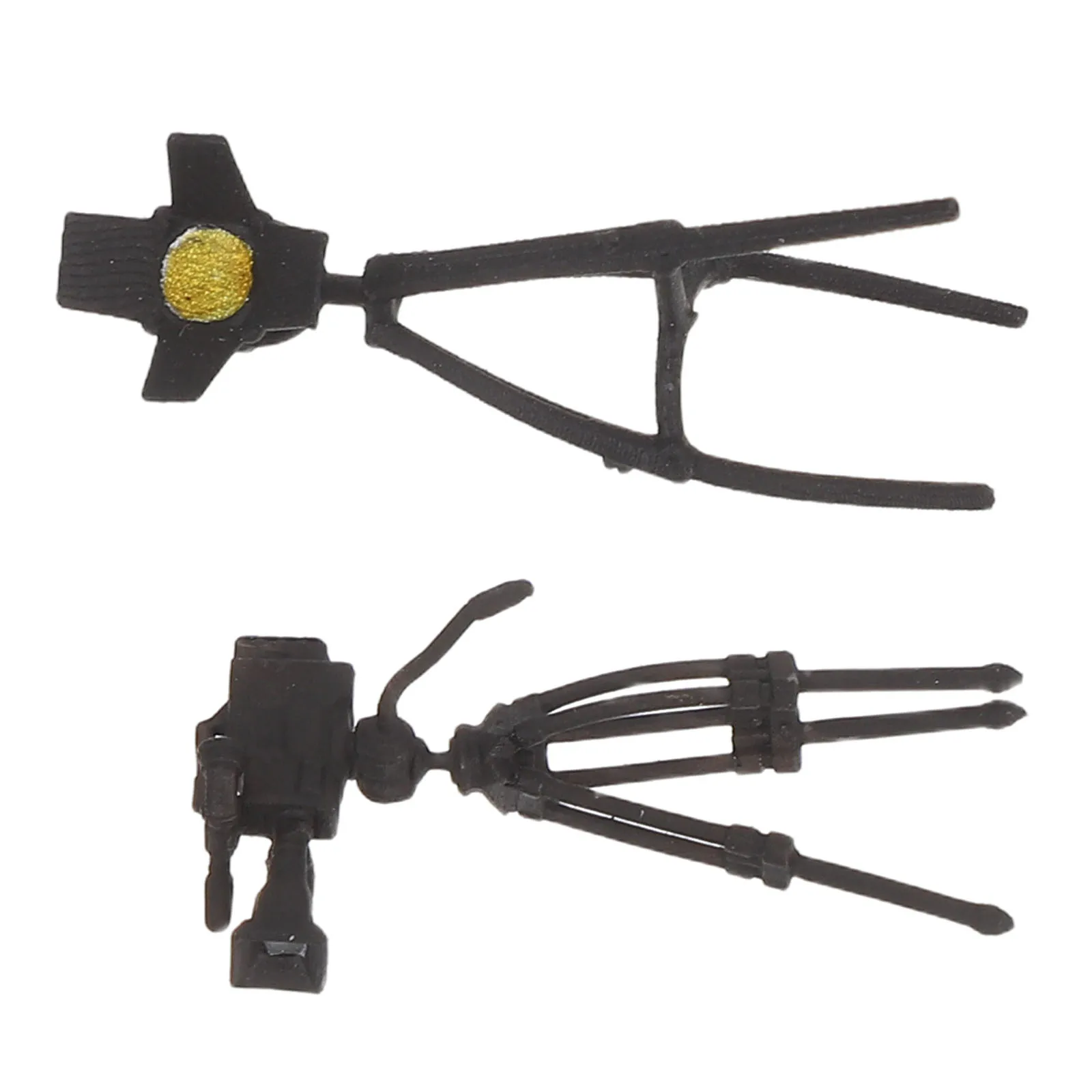 

2 Pcs Mini Photography Accessories Micro Landscape Decor Dollhouse Decorations Camera Model Display Tripod Toy Black Stand