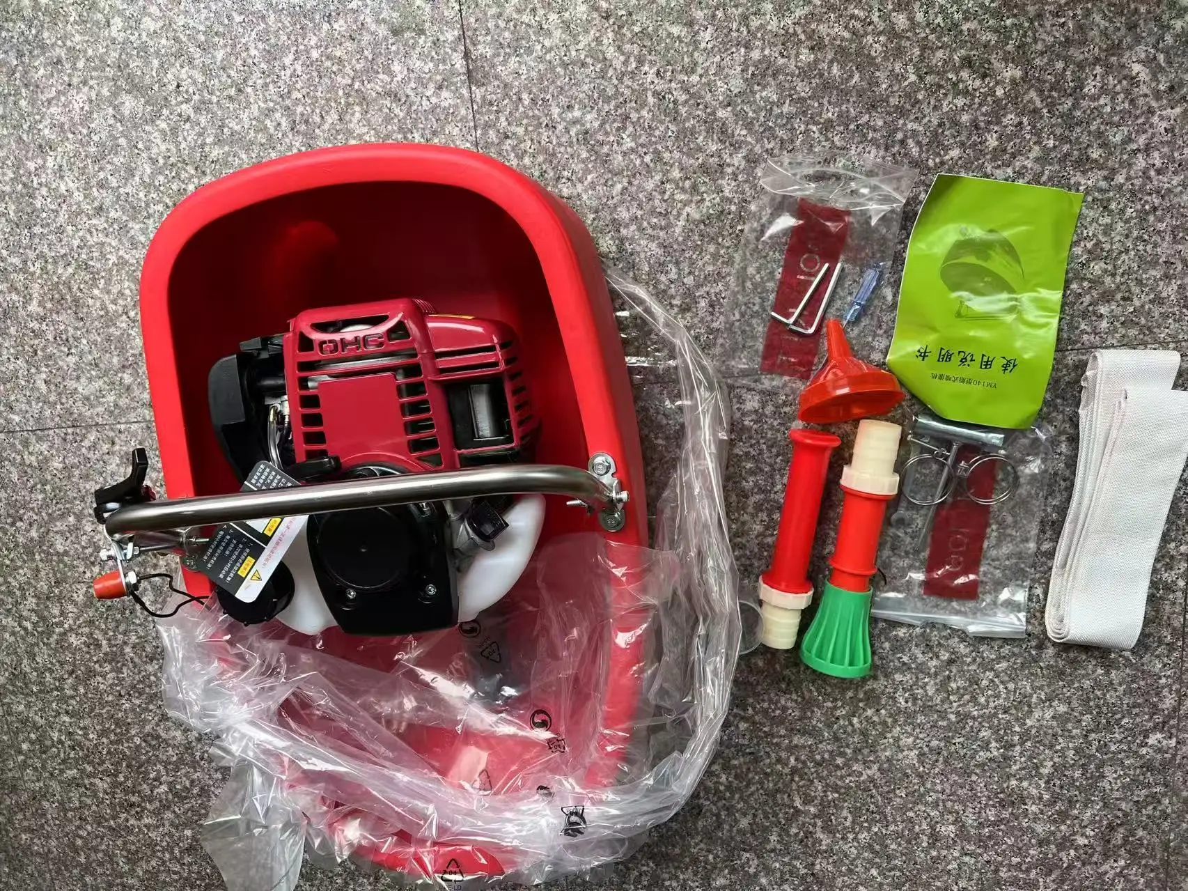 مضخة مياه عالية الضغط 1 بوصة 1.9 حصان محرك ثنائي الأشواط 51.2cc للري الزراعي