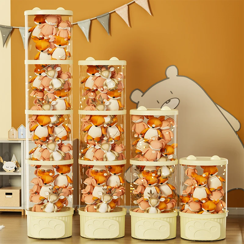 Stackable Toy Organizer, Doll Storage Tube, Suitable for Home and Bedroom Storage, Holiday Decoration