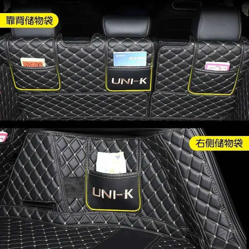 For Changan UNIK UNI-K 2022 2023 Car Trunk Protection PU Leather Mat Catpet Interior Modification Cover Part Auto Accessories