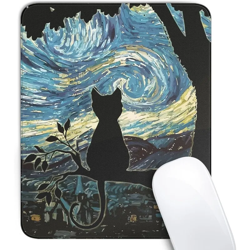 Square Desk Mat Nature Mouse Pad Cute Cat Small Mouse pad Gaming Accessories keyboard Mat Kawaii Mousepad Aesthetic Computer Pad