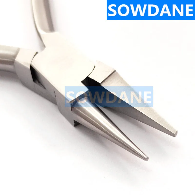 Alicates de pico de pájaro para ortodoncia Dental, herramienta de instrumento de curva de alambre para dentista, Rectangular y redondo, 0,7mm, Adam