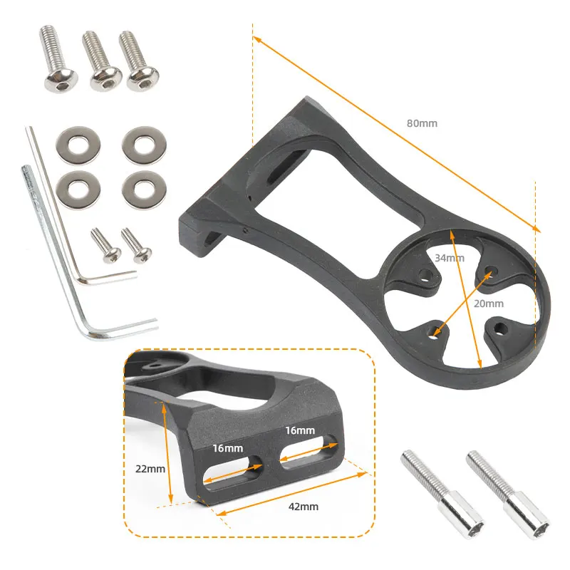 AXI Suporte de mesa de código de fibra de carbono para bicicleta de estrada Suporte de lâmpada de extensão integrada Acessórios de base para câmera esportiva