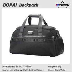 BOPAI men Travel Shoulder Waterproof Fitness Bag Large-Capacity Luggage Bag With Shoe Warehouse Design Business Luggage Bag