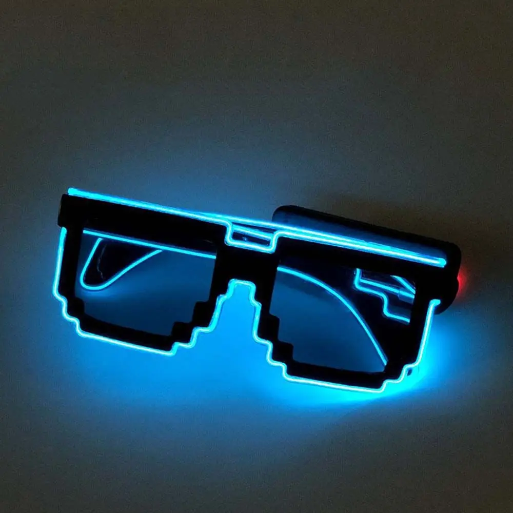Décorations de Cosplay lunettes d'halloween lunettes lumineuses LED clignotantes lunettes de soleil lumineuses lunettes en mosaïque lunettes lumineuses LED