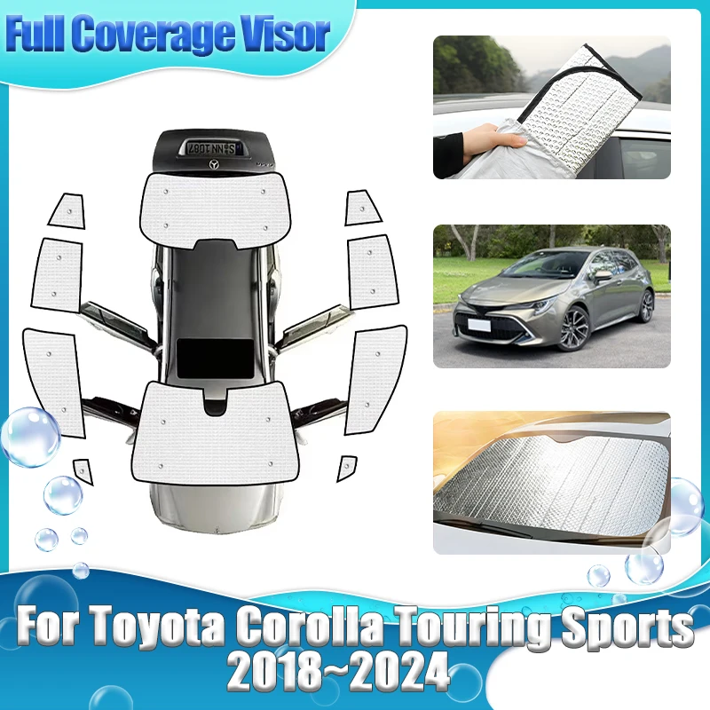 

For Toyota Corolla Touring Sports E210 2018~2024 Car Front Rear Side Sunscreen Sun Visor Parasol Window Blocks UV Ray Accessorie