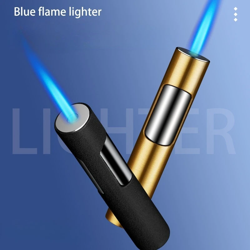 Creative Double-Sided Press-To-Fill Lighter Outdoor Windproof Portable Direct-Charge Lighters Smoking Accessory Men'S Gadget