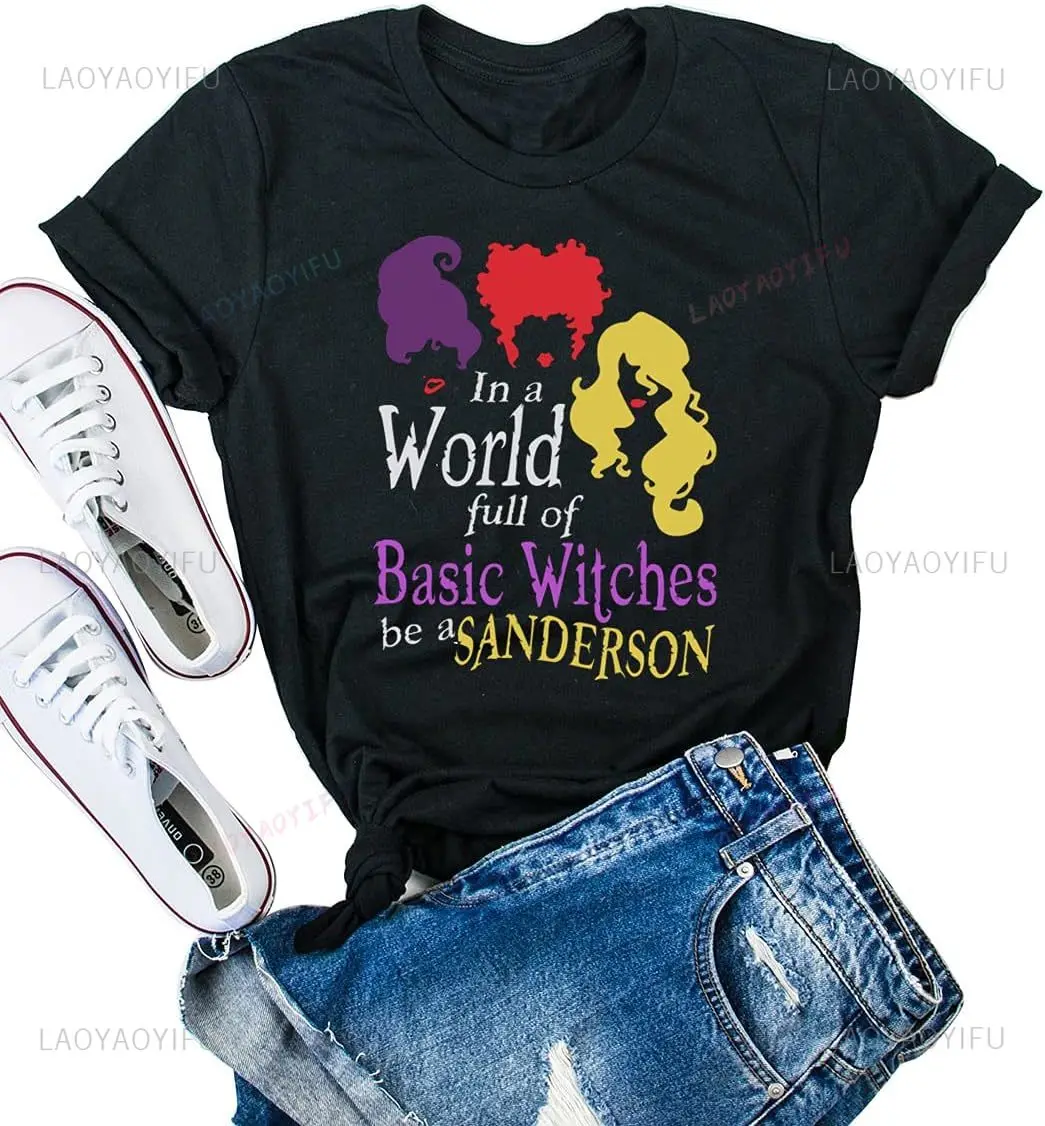 Hocus Pocus Halloween Shirts for Women Fall Tee Shirt Classic Halloween Movie Tops