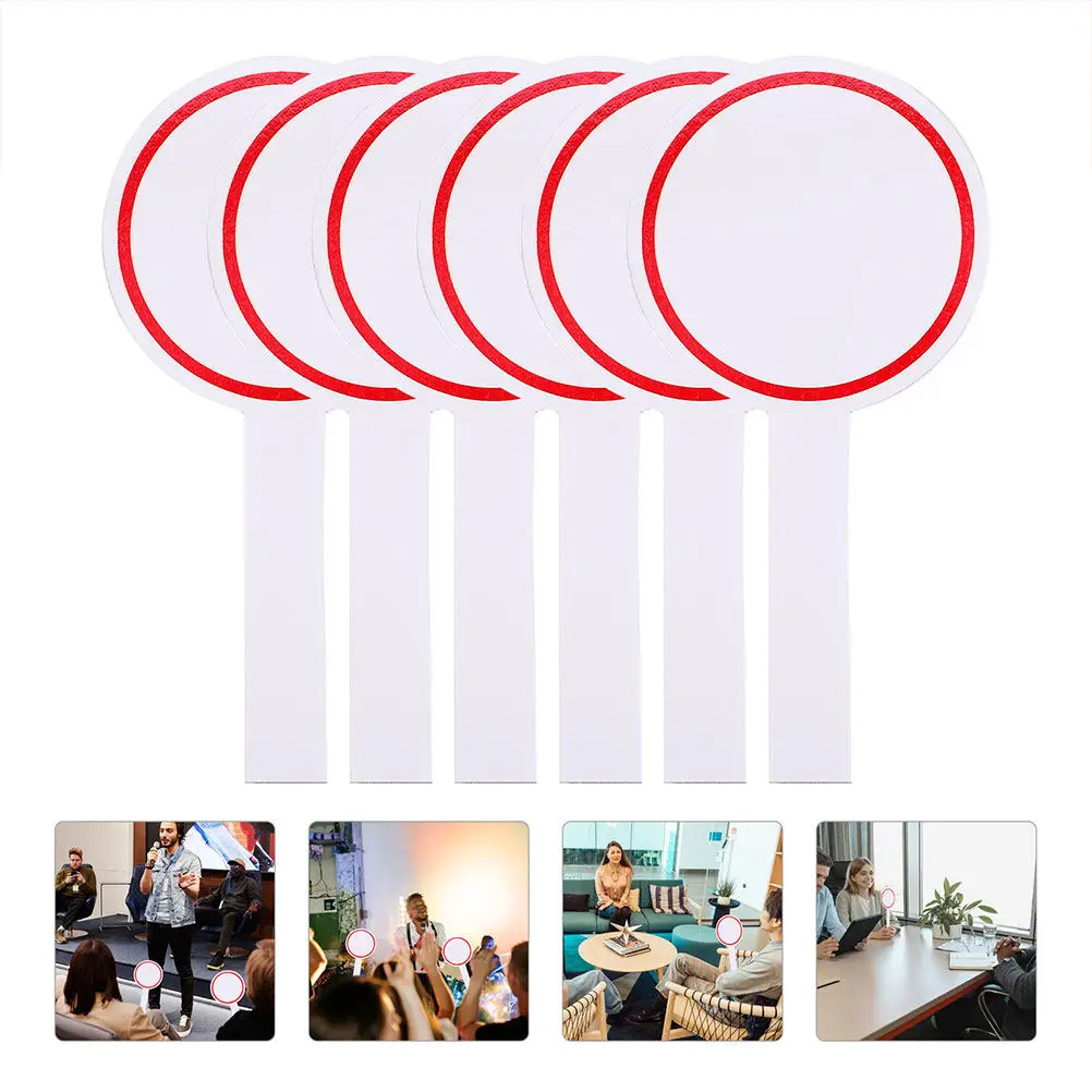 

4Pcs Handheld Whiteboards Dry Erase Paddles Blank Score Boards Reusable Writable Scoring Boards Auction Voting
