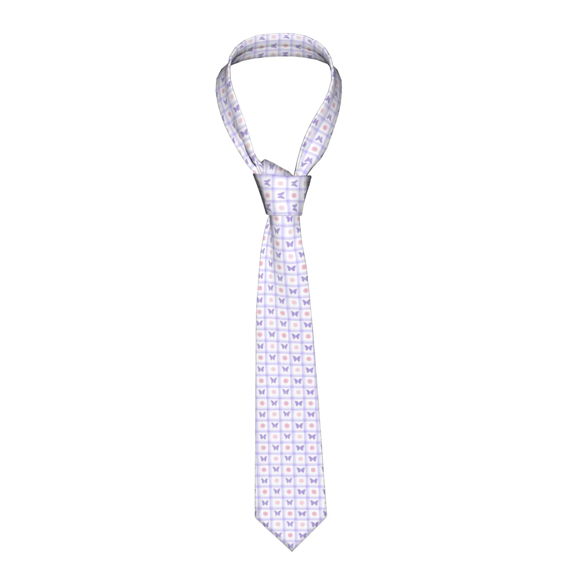 Butterfly Colourful Square Checkered Plaid  Tie for Men Fashion  Silk Party Neckties