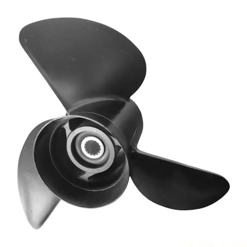 J0MA Marine Propeller for Select 25 to 30 Horsepower Engines 9.9 x 13 3 Blade Aluminum Replacement with Through Hub Center