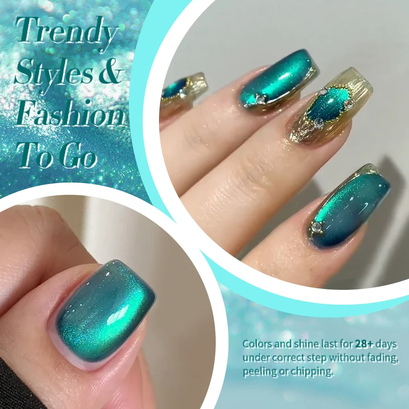 ولد جميلة هيما TPO الحرة الأزرق القط المغناطيسي هلام طلاء الأظافر ورنيس شبه دائم مع عصا المغناطيس لصالون أظافر عيد الميلاد