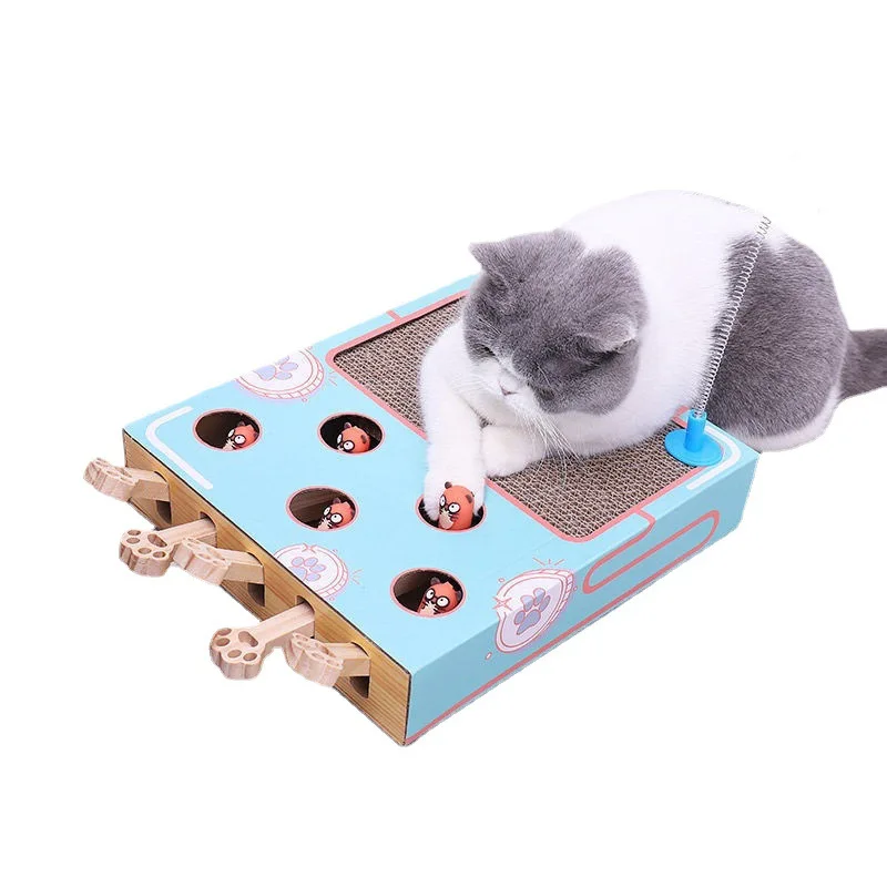 

Kitten Toy Pet Scratcher Corrugated Paper Scratching Board Chase Mouse Cats Hit Hamster Interactive Hit Hamster Cat Accessories