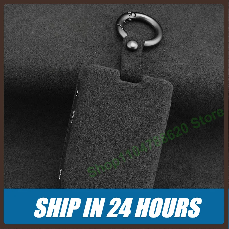 New1 Key Fob Cover for Lynk Co 05 06 09 2201 Alcantara Suede Automotive Interior Accessories Keyless Shell Case Keychain