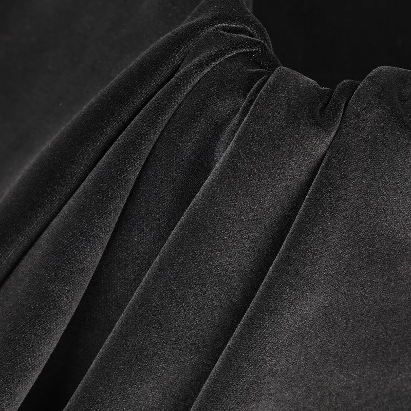 

240G copper ammonia velvet fabric all-polyester fashionable women's high-end cheongsam dress