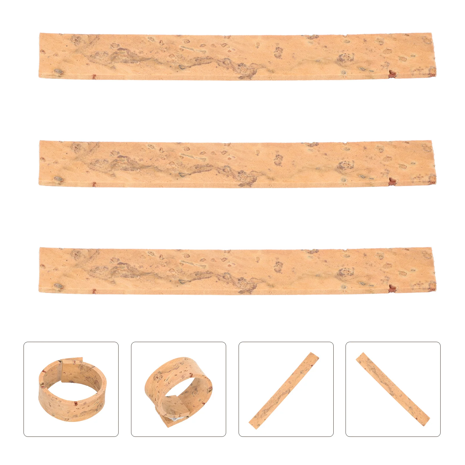 

3Pcs Clarinet Cork Sheet Neck Joint Pad Compression Decompression Noise Resistant Woodwind Instrument Repair Clarinet Neck Cork