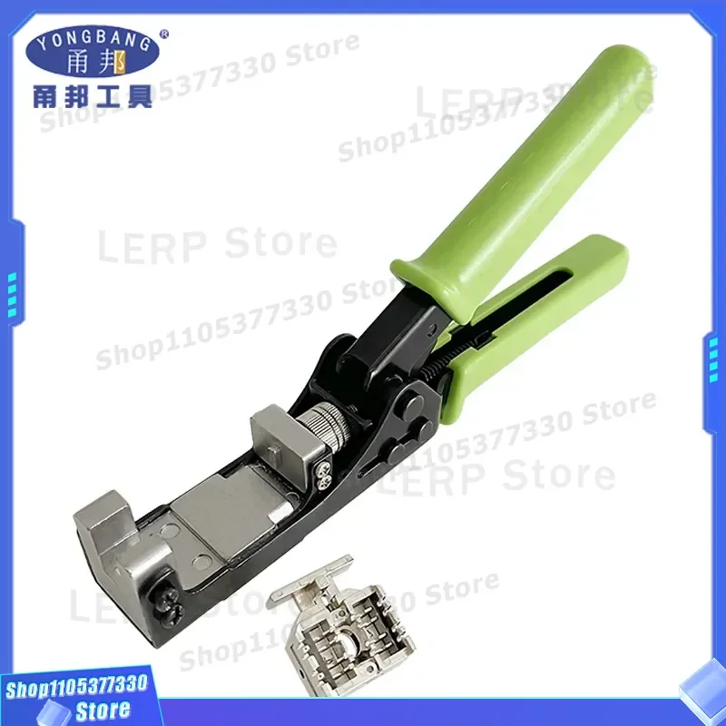 Type 110 AMP Network Module Wiring Clamp 90 Degree 5 6 Port Asuka Style Keystone Jack Holder for Ethernet Cable Termination