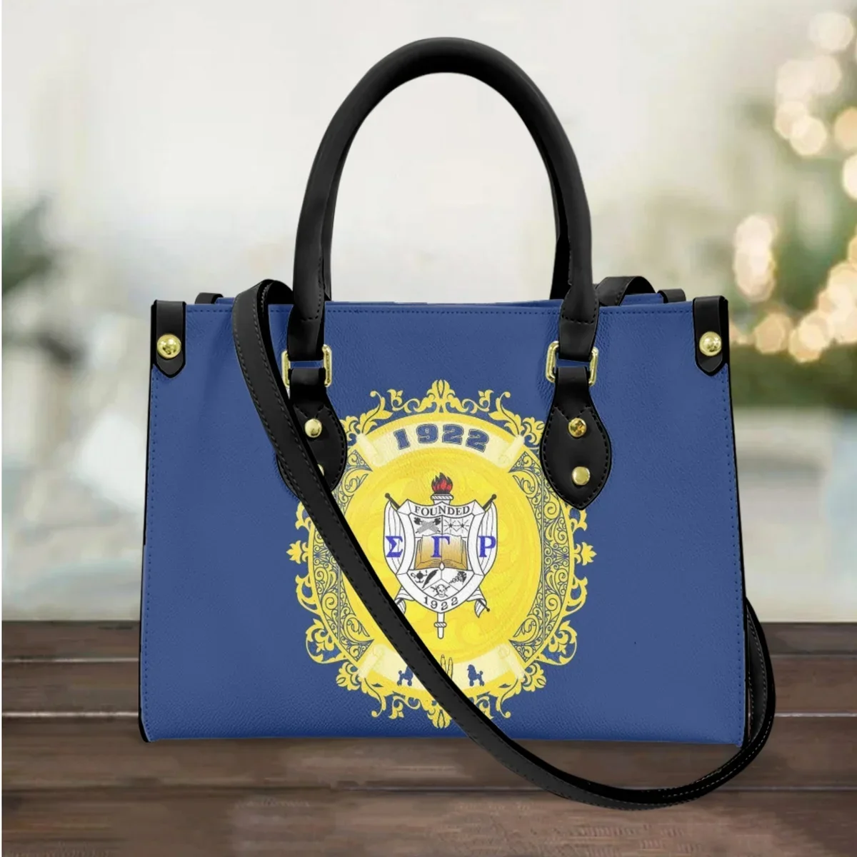 

Sigma Gamma Rho Famous Design Fashion Ladies Shoulder Bag Street Trend Top Handle Pu Leather Handbag Casual Small Tote Bags Gift