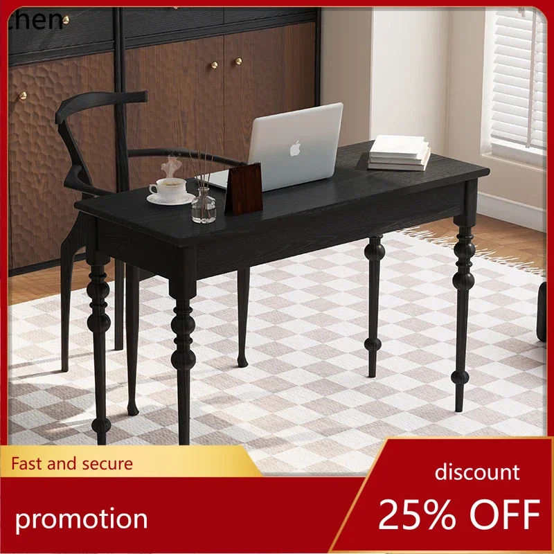 

HXL all solid wood desk home study bedroom retro small apartment computer desk writing table living room decoration