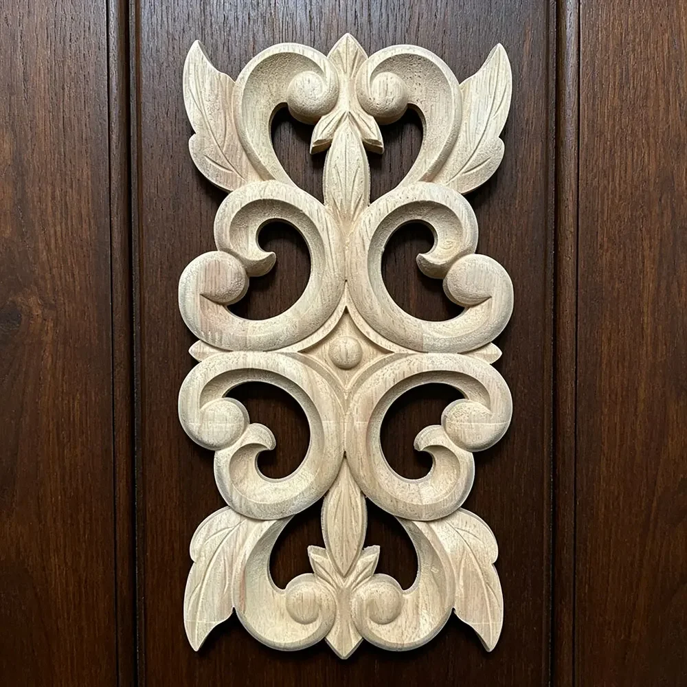 Square Pattern Unfinished Wood Appliques Decoration DIY Crafts Scrapbook Home Furniture Accessories Embellishments Wood Veneer