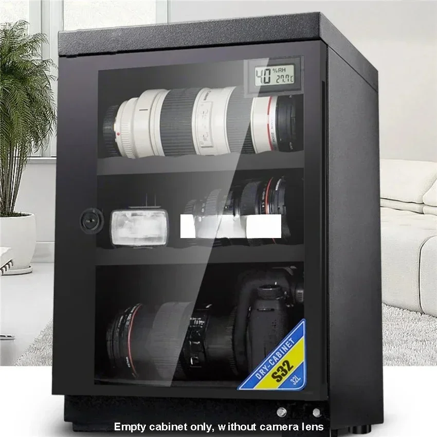 

32L Full Automatic Electronic Dry Cabinet Box SLR Camera Lens Dehumidify Drying Moistureproof Cabinet Touch LED Display Screen